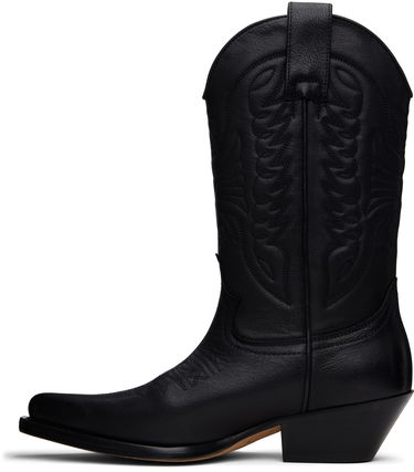 Tøj Maison Margiela MM6 Maison Margiela Embroidered Cowboy Boots Sort | SH3WW0003 P8298, 2