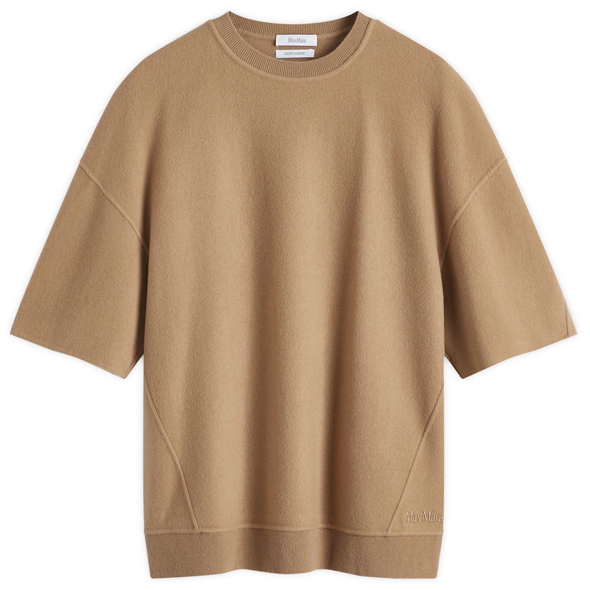 Sweater Max Mara Max Mara Haven Oversized Cashmere T-Shirt Brun | 2511921011600-Camel