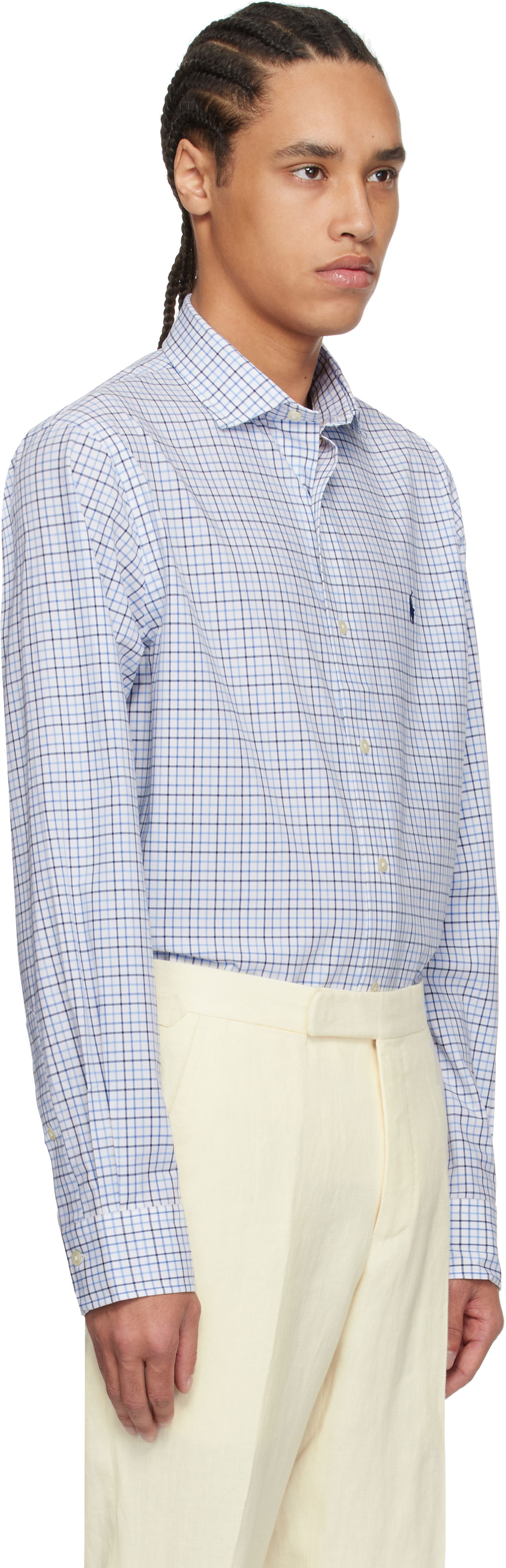 Skjorte Polo by Ralph Lauren Ralph Lauren Classic Fit Tattersall Stretch Shirt Blå | 710966423001, 1
