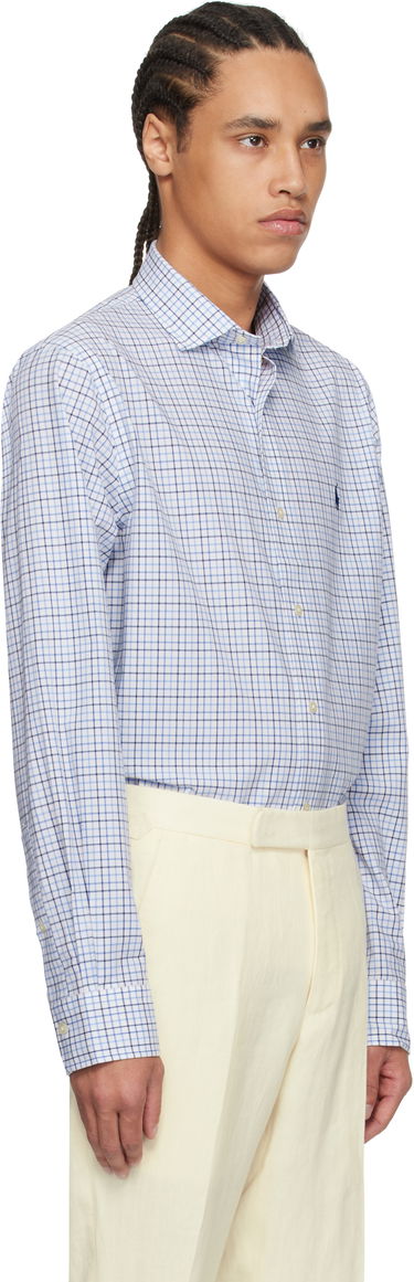Skjorte Polo by Ralph Lauren Ralph Lauren Classic Fit Tattersall Stretch Shirt Blå | 710966423001, 1