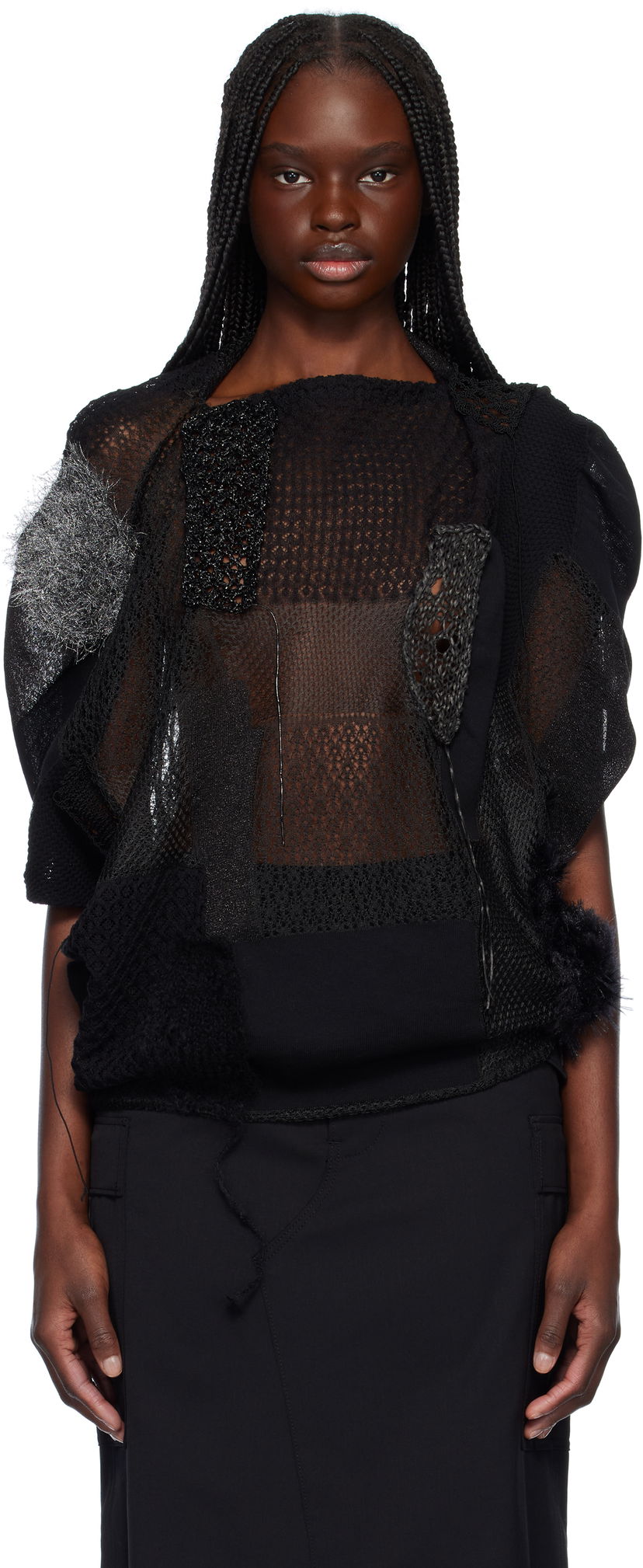 Sweater Junya Watanabe Junya Watanabe Patchwork Knit Top Sort | JO-N002-S25