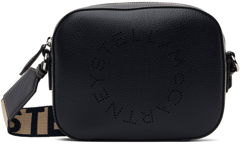 Skuldertaske Stella McCartney Mini Camera Perforated Logo Shoulder Bag Sort | 700266WP0057