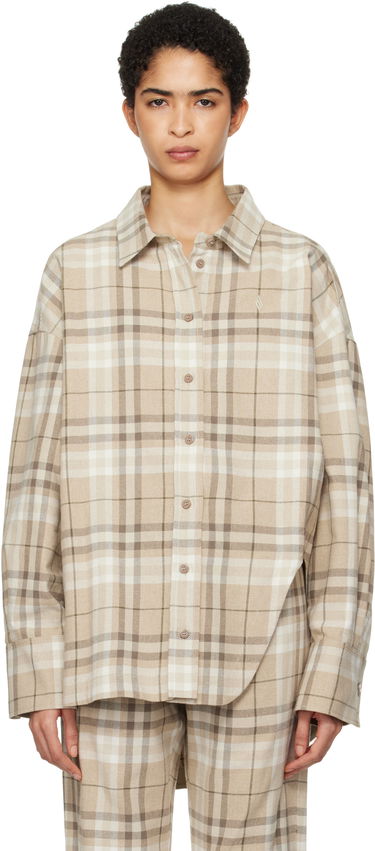 Skjorte The Attico Attico Eliza Plaid Shirt Beige | 250WCH00004 CCC050AA, 0