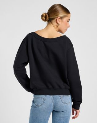 Sweatshirt Lee Off Shoulder Sweatshirt Sort | 112371335, 0