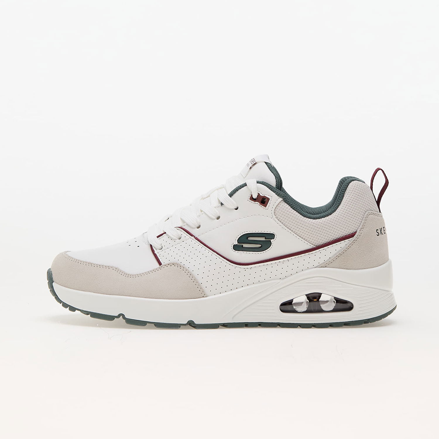 Sneakers og sko Skechers Uno - Retro One White/ Green Hvid | 183020 WGR, 0