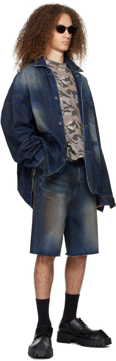 T-shirt We11done We11done Camo Oversized T-Shirt Grå | WD-TT0-24-793-U-GY, 3