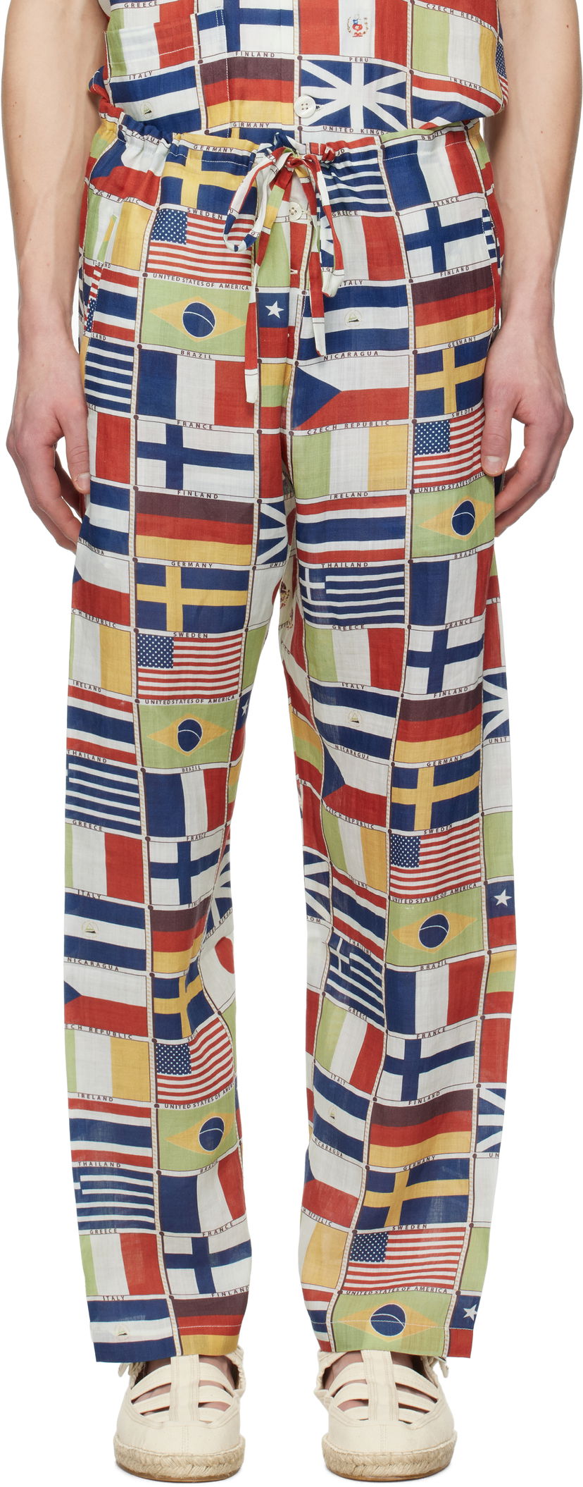 Jumpsuit Bode Bode International Print Drawstring Trousers Flerfarvet | MRS25BT068