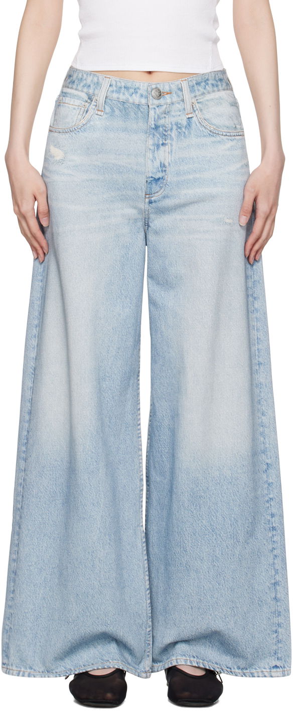 Jeans rag & bone rag & bone Miramar Sofie Ankle Wide-Leg Trousers Blå | WCW24S70078207, 0