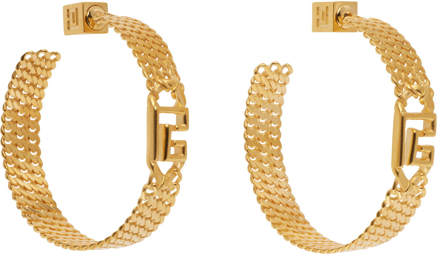 Øreringe Balmain Sync 'PB' Brass Hoop Earrings Metalisk | FN1XK519MBRA, 1