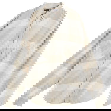 Skjorte BEAMS BEAMS Flannel Plaid Shirt, Size Large Beige | 1111-1134-803-20, 0