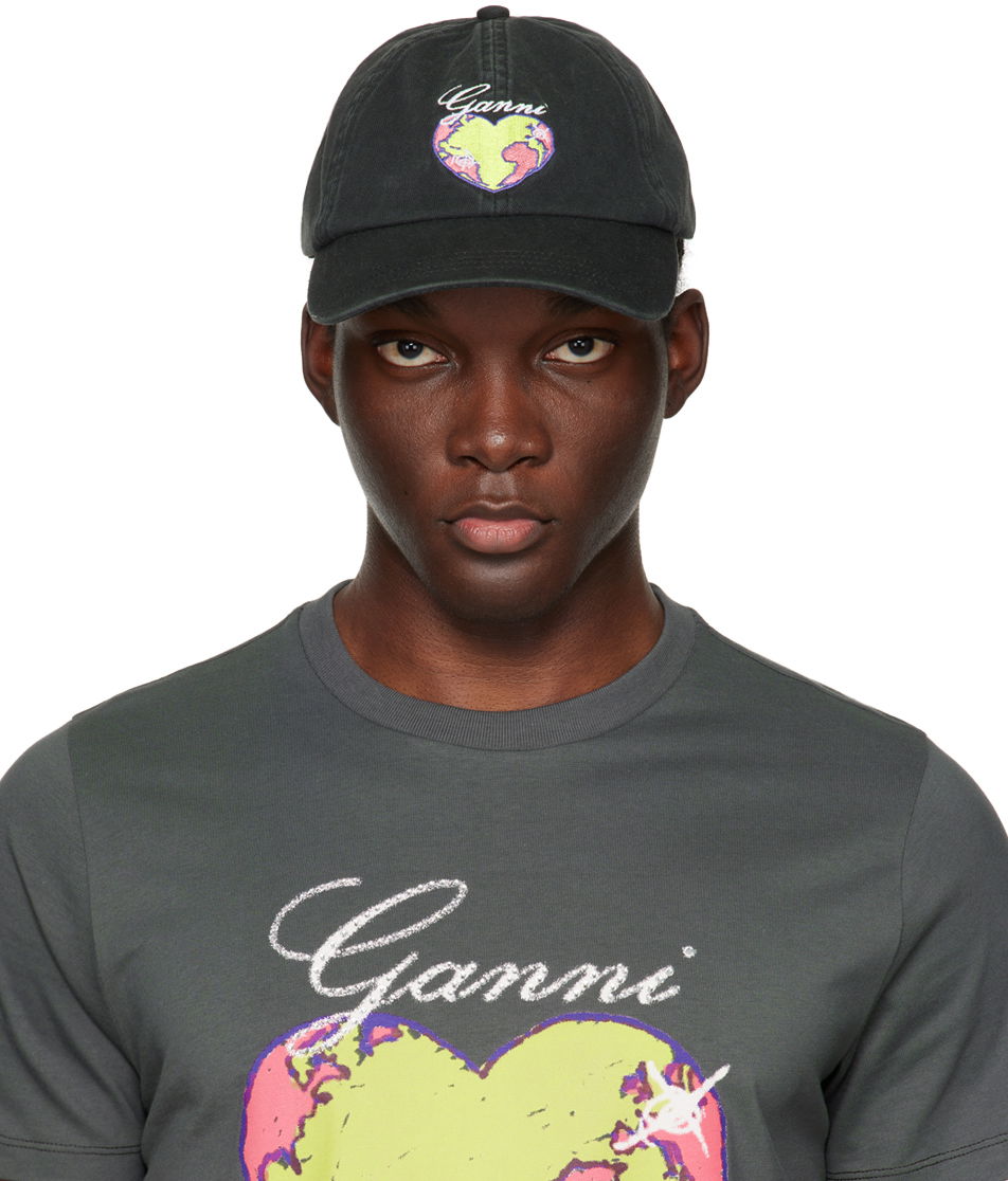 Kasket GANNI Graphic Cap Sort | A5532, 0