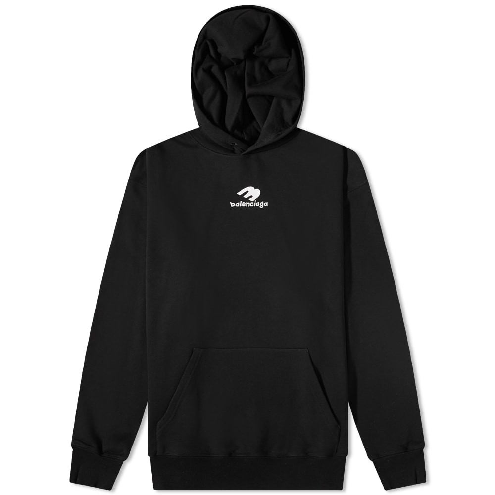Sweatshirt Balenciaga New Logo Popover Hoody Sort | 570811-TNVH2-1070, 0