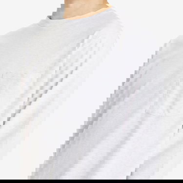 T-shirt BEAMS Beams Plus Long Sleeve Pocket T-Shirt, Size Medium Hvid | 3814-0066-156-12, 5