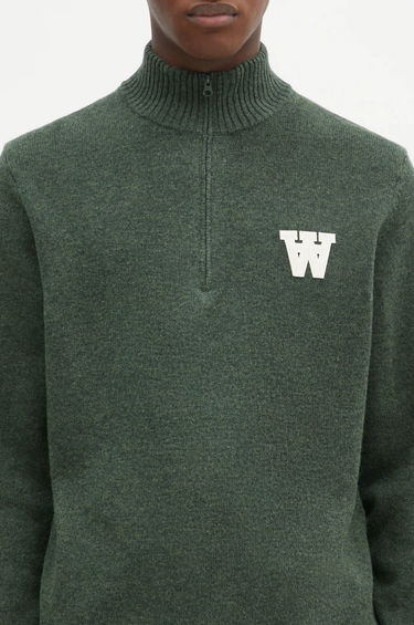 Sweater WOOD WOOD Wood Wood Blu AA CS Halfzip Lightweight Sweater Grøn | 10325502.4159, 3