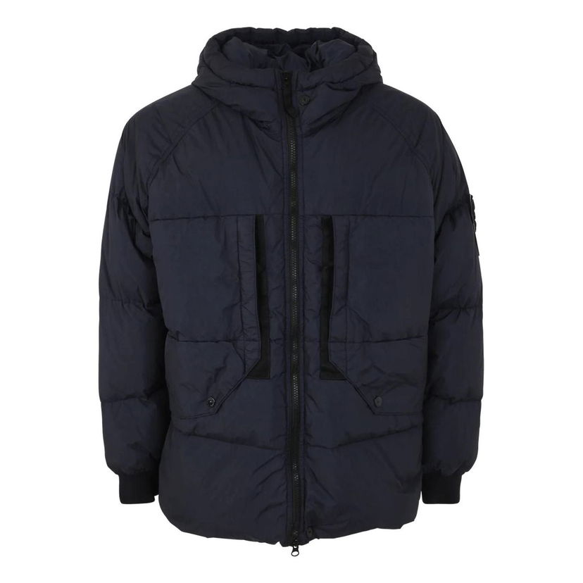 Puffer jakke Stone Island Zip-Up Puffer Jacket Mørkeblå | 791540723-V0020