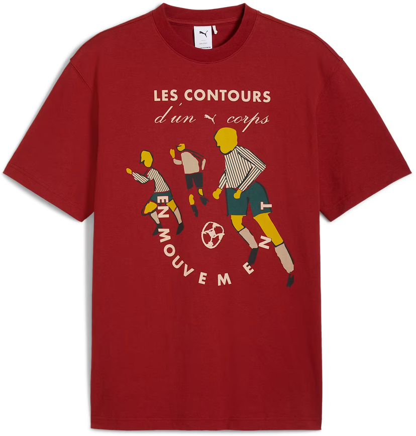 T-shirt Puma Players Lane Graphic Tee Bourgogne | 626660-13