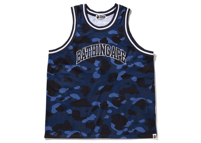 Tanktop BAPE Color Camo Basketball Tank Top Mørkeblå | Please note: BAPE runs approximately one size small compared to traditional US sizing. We recommend moving up at least one whole size when purchasing a BAPE piece of clothing., 0