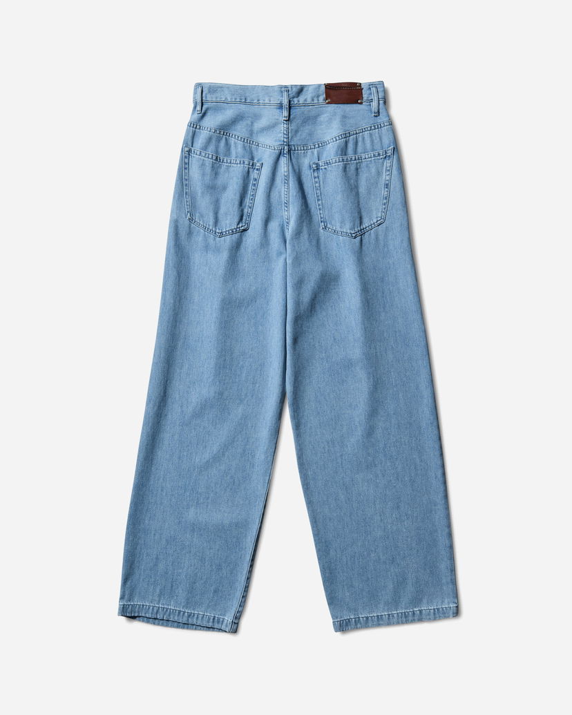 Jeans Dries Van Noten Pleated Wide-leg Jeans Blå | 252-020923-2381 514