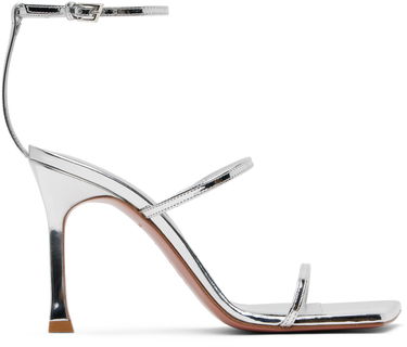 Tilbehør Amina Muaddi Amina Muaddi Maya Heeled Sandals Metalisk | MAYA SANDAL SR PATENT, 0