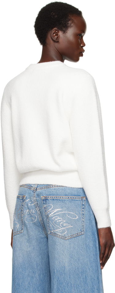 Sweater Alexander Wang Alexander Wang.T Relaxed Embroidered Logo Sweater Hvid | 4KC1251046, 2