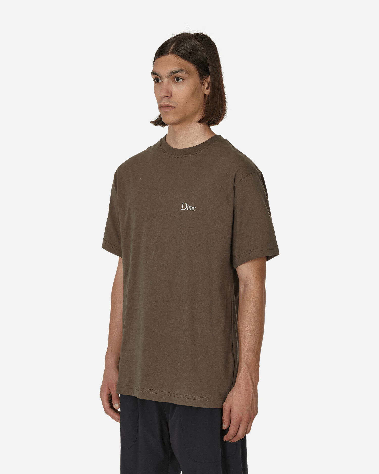 T-shirt Dime Classic Small Logo Tee Brun | DIMESU2332DRI, 1
