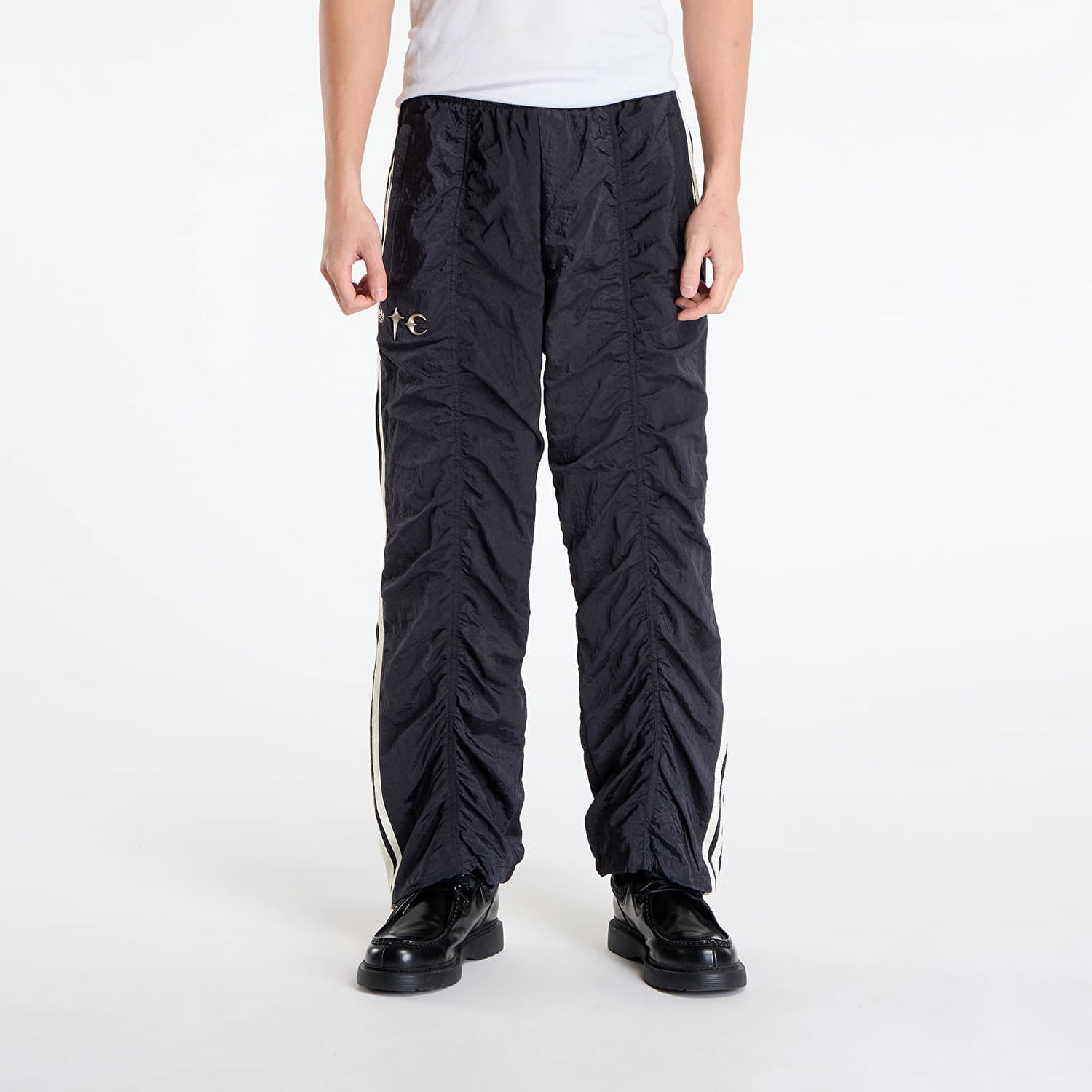 Bukser adidas Originals Thug Club Woven Ruched Side Stripe Tracksuit Bottoms Sort | KC2206, 0