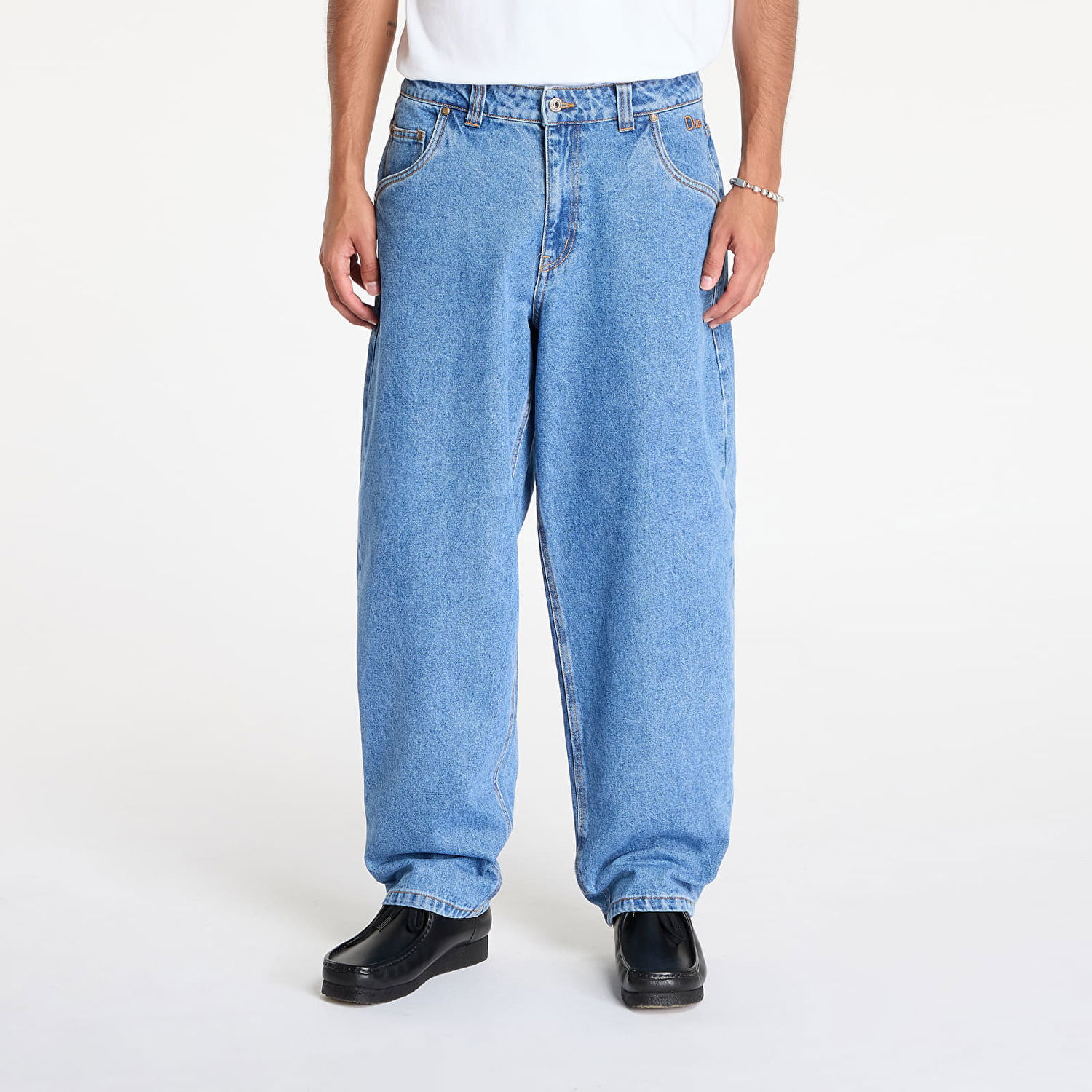 Bukser Dime Classic Baggy Denim Indigo Washed 32 Blå | DIMEFA2446IND, 0