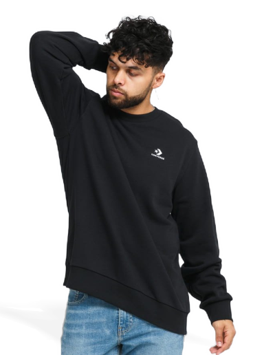 Sweatshirt Converse Embroidered Crew Ft Sort | 10020345-A01
