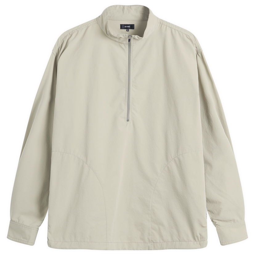 Sweatshirt BEAMS Tech Stand Collar Quarter-Zip Pullover Beige | 1111-1249-803-20