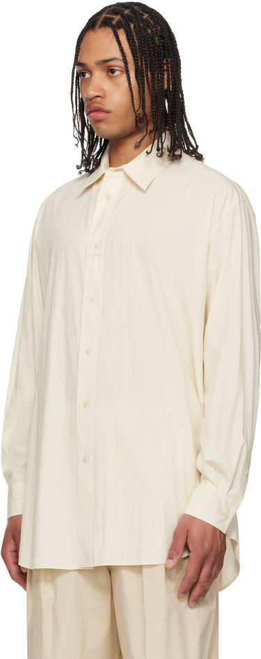 Skjorte LEMAIRE Lemaire Loop Button-Up Shirt Beige | SH1169 LF1370, 3