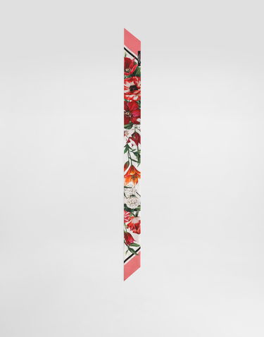 Tørklæde Dolce & Gabbana Dolce & Gabbana Floral Print Silk Twill Bandeau Flerfarvet | FS215AGDC7AHA5QX, 3