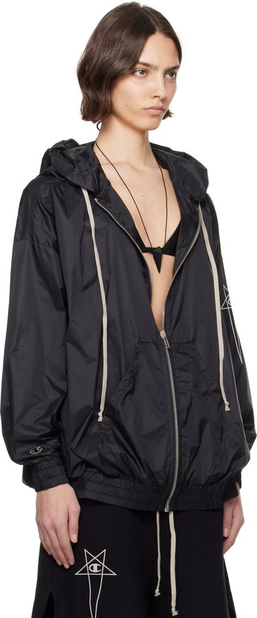 Vindjakke Rick Owens Rick Owens Champion Edition Jumbo Jason's Hoodie Sort | CW01E1661 CHNY, 1