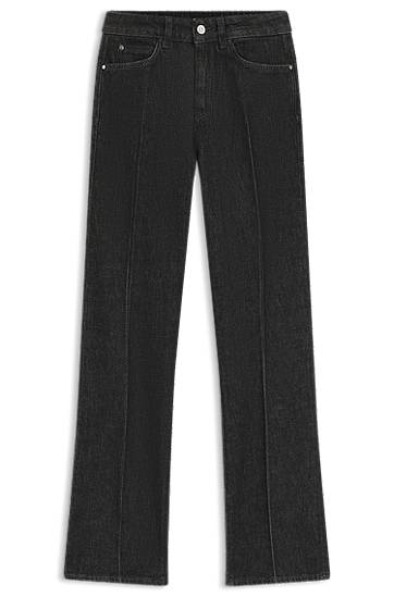 Jeans BOSS Slim-fit marble-structured stretch denim jeans Sort | 50553324, 0