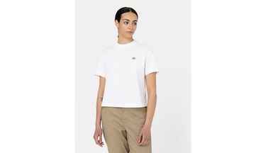 Crop top Dickies Oakport Cropped T-Shirt Hvid | DK0A4Y8L-WHX, 4