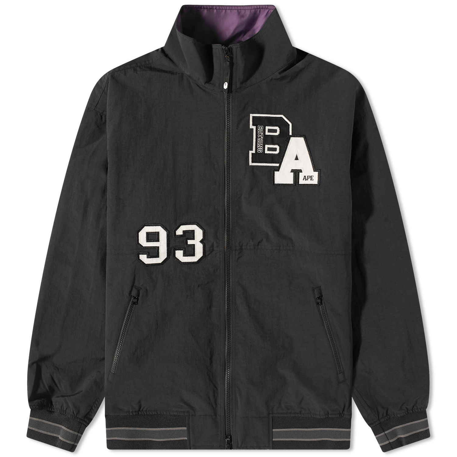 Bomberjakke BAPE Patchwork Loose Fit Light Jacket Black Sort | 001LJJ301005M-BLK, 0