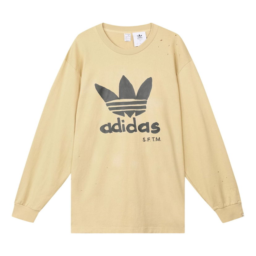 T-shirt adidas Originals SONG FOR THE MUTE Long Sleeve T-Shirt Beige | HT0435