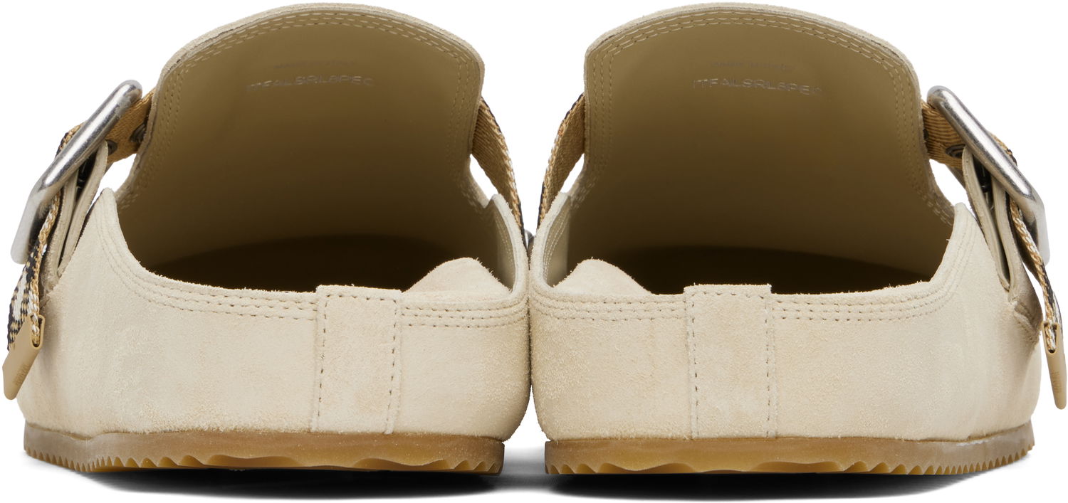 Tøj Burberry Burberry Urchin Suede Mules Beige | 8113303, 1