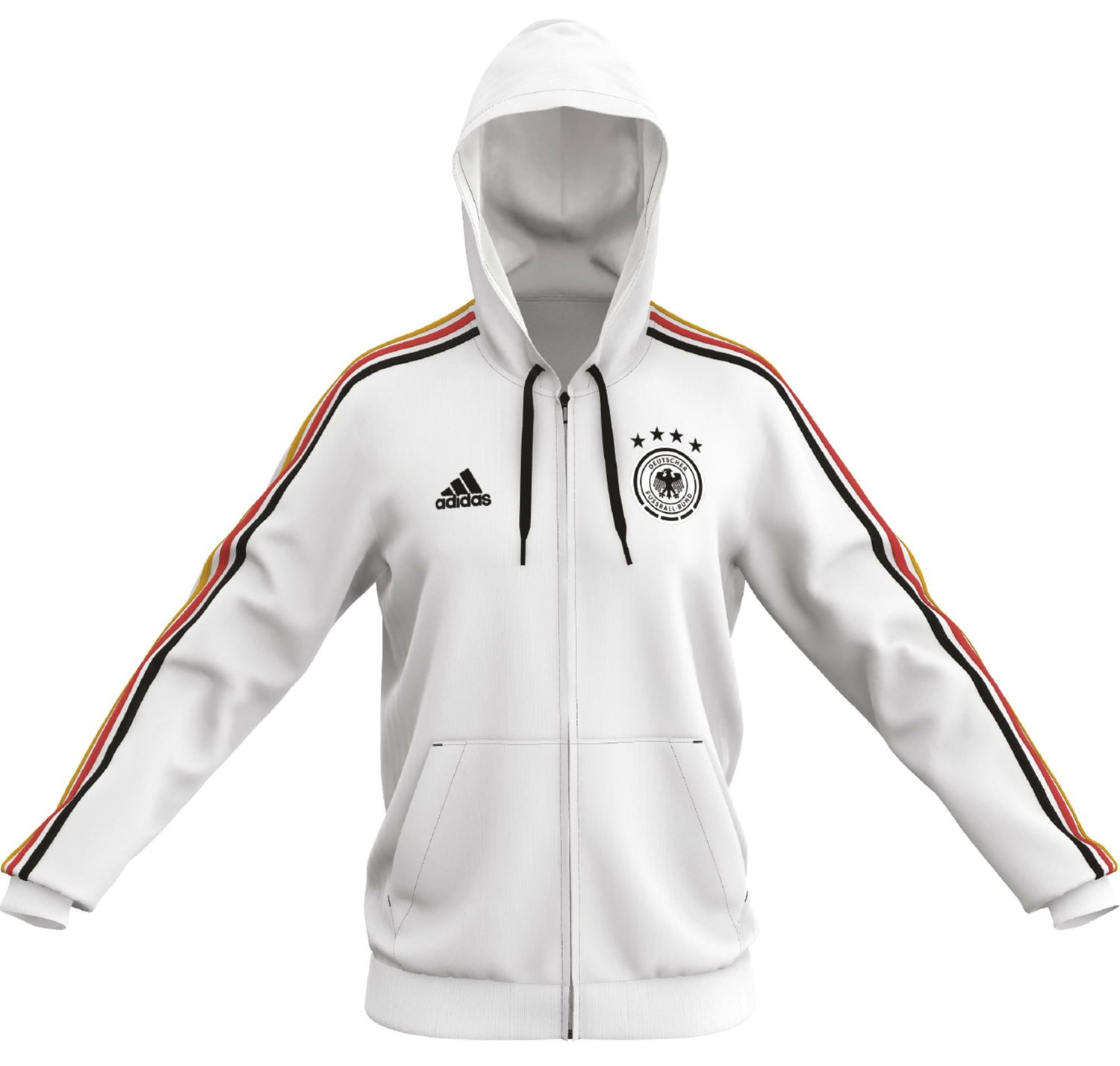 Sweatshirt adidas Originals DFB DNA FZ HOODIE Hvid | iu2084, 0