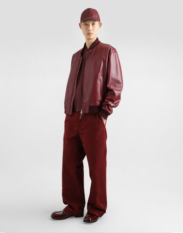 Bomberjakke Dolce & Gabbana Dolce & Gabbana Technical Fabric Bomber Jacket Bourgogne | G9BLMTFUS27R0108, 3