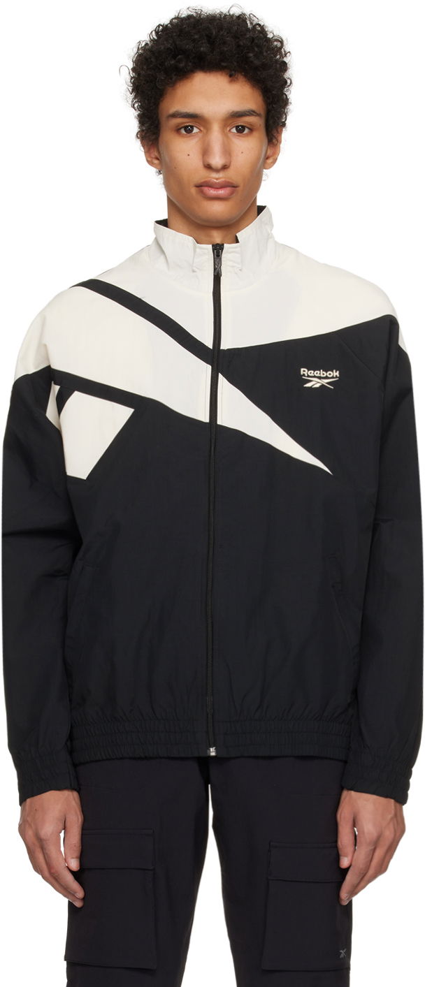 Vindjakke Reebok Classics Black & White Vector Track Jacket Sort | 100022969, 0