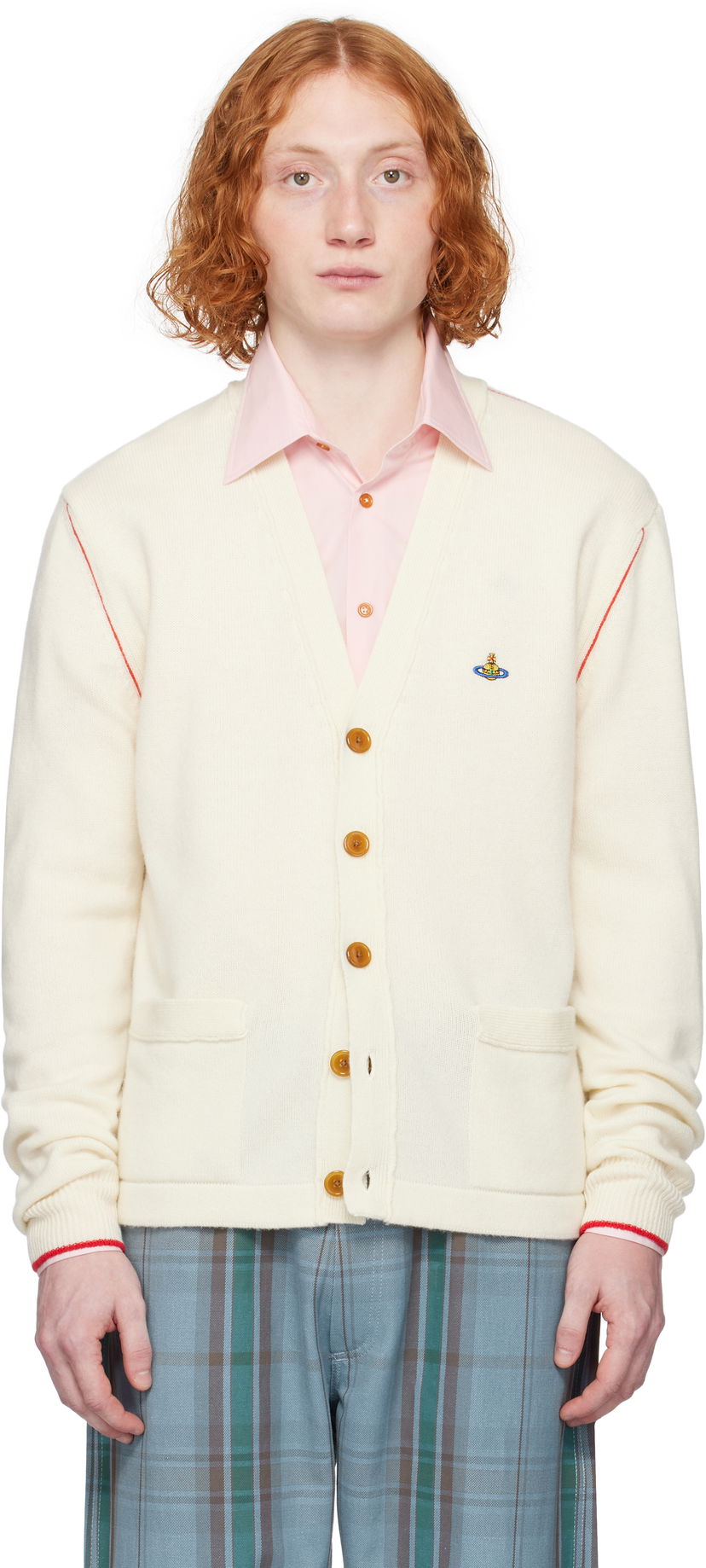 Sweater Vivienne Westwood Vivienne Westwood Alex Cardigan Hvid | 27010014-Y0018-AAA-
