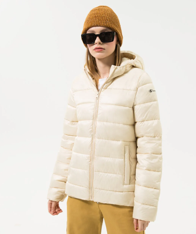 Jakke Champion Hooded Polyfilled Jacket Beige | 115750YS014, 0