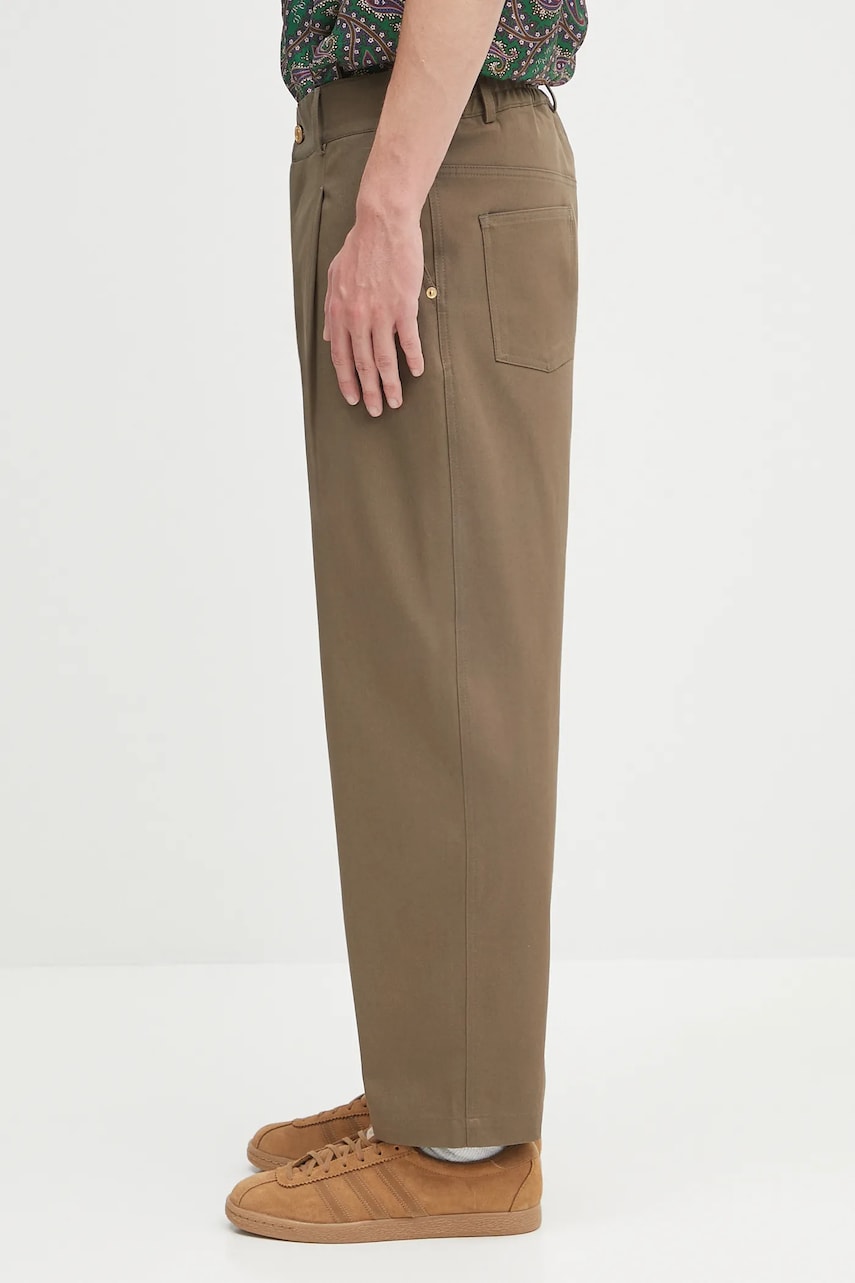 Bukser Drôle de Monsieur Drôle de Monsieur Le Pantalon Cropped Twill Pants Brun | H.BP155.CO214, 1