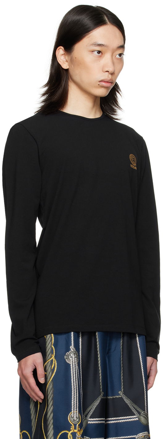 T-shirt Versace Medusa Long Sleeve T-Shirt Sort | AUU01007_1A10011, 1