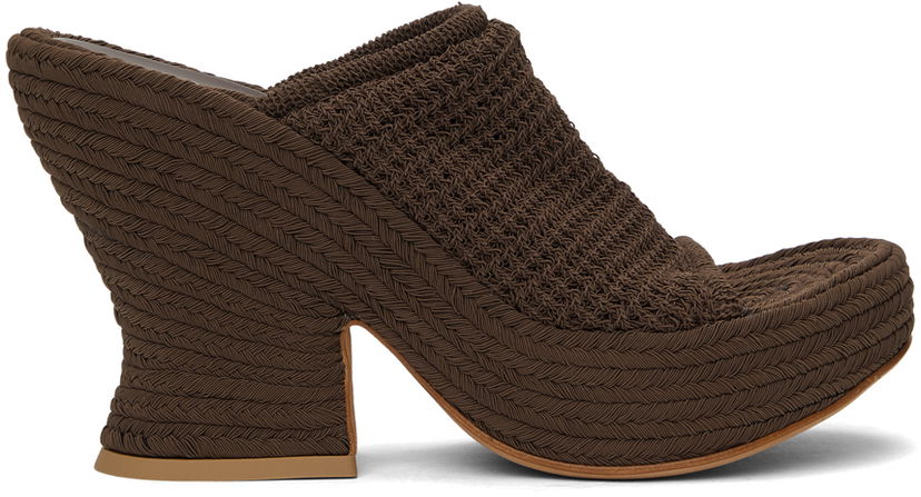 Sneakers og sko Bottega Veneta Bottega Veneta Knit Wedge Sandals Brun | 658980 V0U80