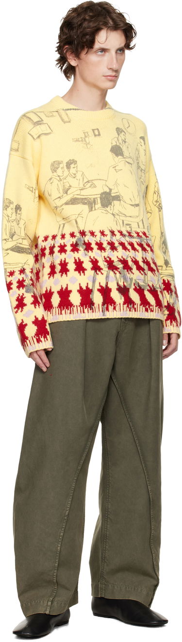 Sweater JW Anderson Jacquard Knit People Graphic with Abstract Motif Sweater Flerfarvet | KW1439-YN0373, 3