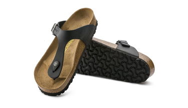 Sneakers og sko Birkenstock Gizeh Oiled Leather Black Regular Fit Sort | 845251, 5