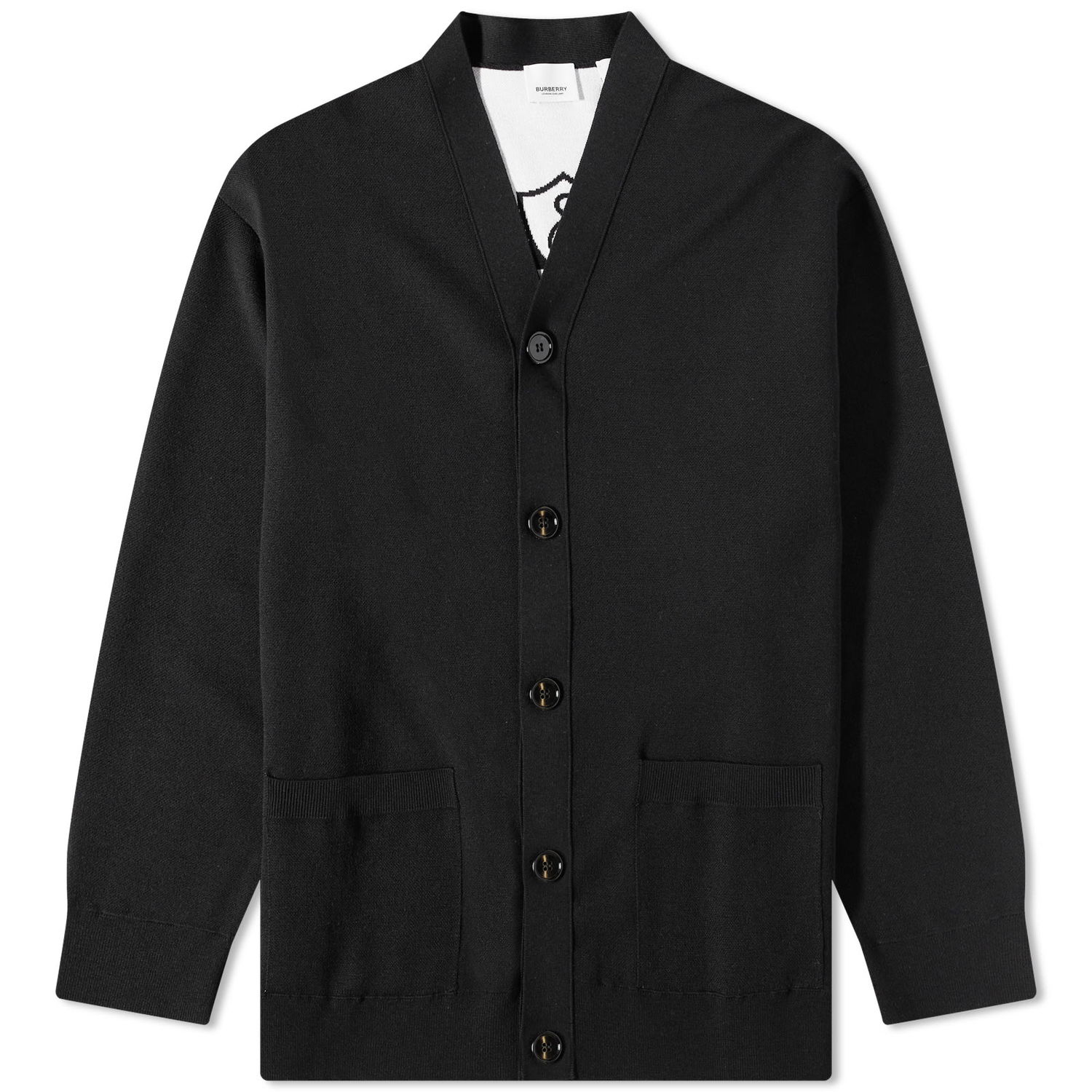 Sweater Burberry Chesterfield Back Logo Cardigan Sort | 8071373A1189, 0