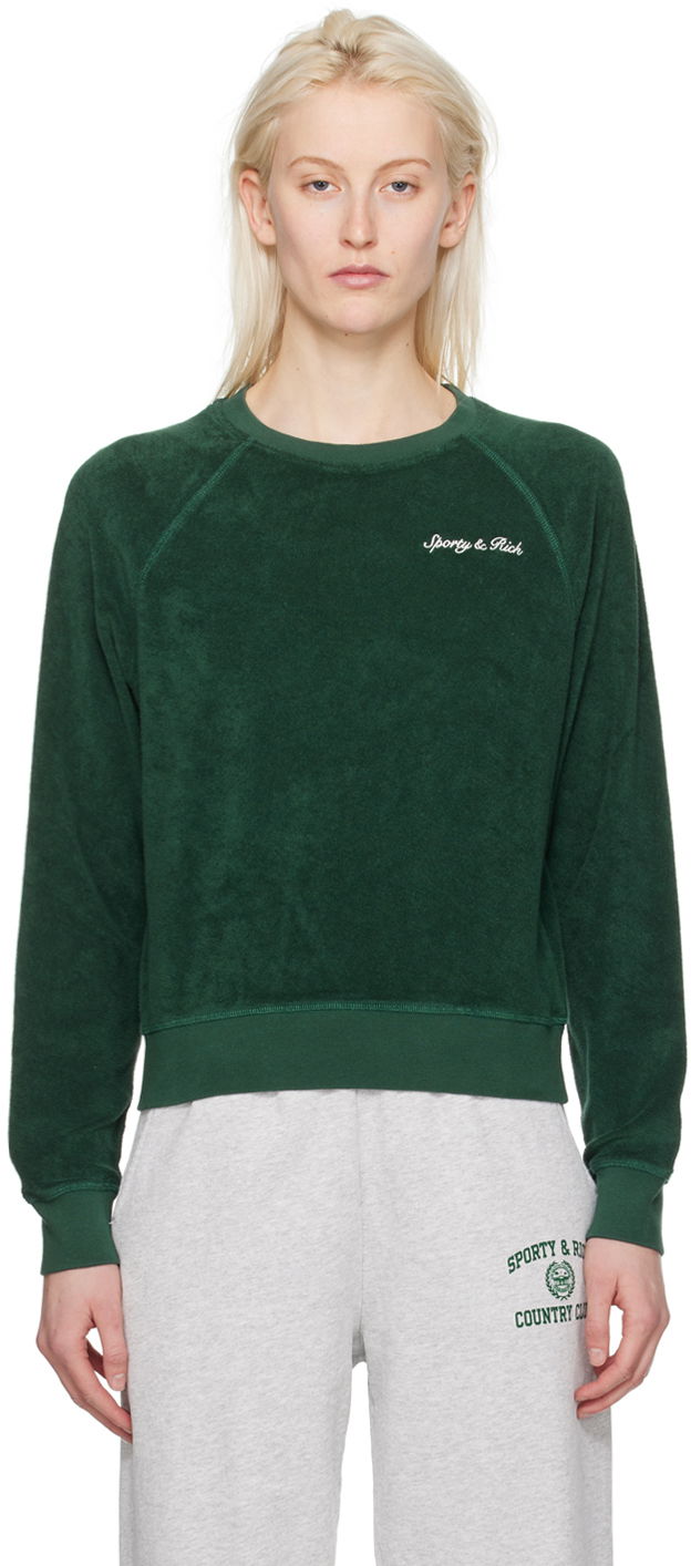 Sweatshirt Sporty & Rich Syracuse Sweatshirt Grøn | CRAW2378FO, 0