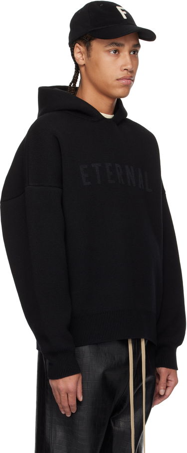 Sweater Fear of God Fear of God 'Eternal' Merino Knit Hoodie Sort | FGE220-2031LAW, 1